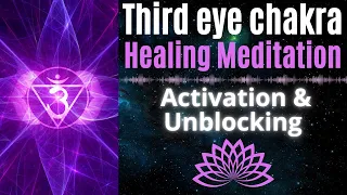 Third eye chakra 🌟 Healing Meditation 》 Activation + Unblocking 》147,85 Hz Frequency