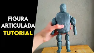 Como hacer una Figura articulada de Carton y aluminio - Tutorial Bien explicado