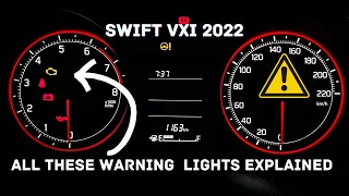 Swift vxi 2022 speedometer all warning ⚠️ lights explained | Hindi | Harshit Arya