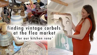 finding vintage corbels at the flea market *for our kitchen renovation*