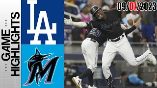 Miami Marlins vs Los Angeles Dodgers FULL HIGHLIGHTS [TODAY] September 07,2023|MLB 2023