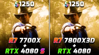 Ryzen 7 7700X + RTX 4080 SUPER vs Ryzen 7 7800X3D + RTX 4080 | PC Gameplay Tested