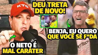 A TRETA PEGOU FOGO! NETO FICOU PISTOLA E METEU O LOCO APÓS BENJA CRITICAR QUEM TORCEU PARA ARGENTINA