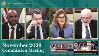 FERC Commission Meeting | November 2023 Open Meeting
