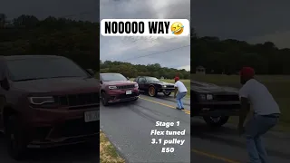 NEW TRACK HAWK VS OLD SCHOOL MONTE CARLO🤣￼…HE WASNT HOLDING BACK😳
