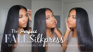 HOW TO: DIY THE PERFECT FALL SILKPRESS AT HOME | FIRST SILKPRESS IN 3+ MONTHS!! | TIPS TO SHINY HAIR