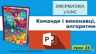 3 клас Команди і виконавці, алгоритми 25 урок