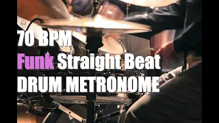 Funk Straight Beat - Drum Metronome Loop - 70 BPM