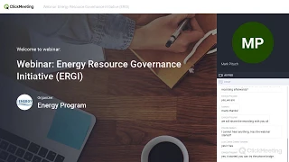 Webinar: Energy Resource Governance Initiative (ERGI)