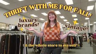 THRIFT WITH ME! ~Alone in a thrift PACKED with Designer Brands!~ Fall 2023 Styling