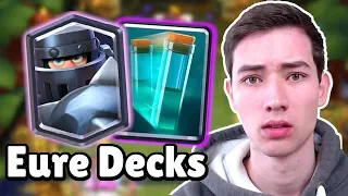 Ich muss EURE DECKS spielen EXTREM! 😫 | Verlieren = Sofort raus! | Clash Royale deutsch