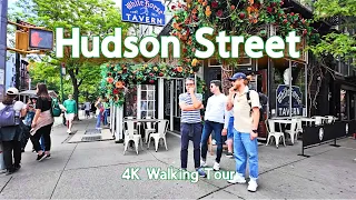 Hudson Street in the West Village NYC | 4K Walking Tour