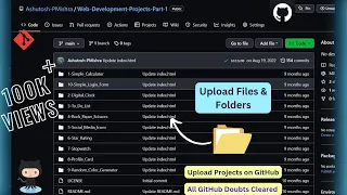 Upload Files and Folders to GitHub, explained from scratch | Push folders in GitHub | Push Error  😇