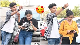 Giving Head Massage Cute Girls || Epic Romantic || Mr Viraj Prank