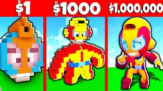 МАКС ИЗ БРАВЛ СТАРС ПОСТРОЙКА В МАЙНКРАФТЕ ЗА 1$ vs ЗА 10000$ Битва Построек Brawl Stars Minecraft