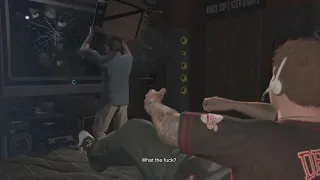 GTAV Michael Smashes Jimmy's TV