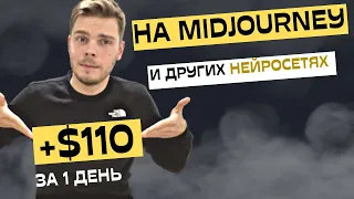 110$ в день — как заработать на нейросетях с нуля  | Midjourney бесплатно без ограничений