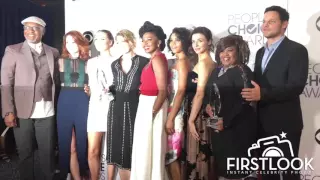 The Cast of Grey's Anatomy after their People's Choice win for Favorite Drama