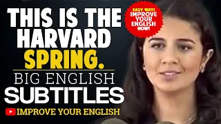 ENGLISH SPEECH for English learning | SARAH ABUSHAAR - The Harvard Spring | IMPROVE ENGLISH 2022.