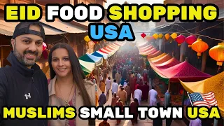 EID FOOD SHOPPING IN AMERICA 2024  | RICH Indian Pakistani Arab African Muslims in USA