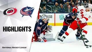 NHL Highlights | Hurricanes @ Blue Jackets 1/16/20