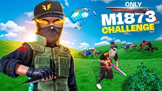 Only M1873 Hacker 🔥 Chotu Shotgun 😱 Challenge Solo Vs Squad Rank Match 🔥 - Free Fire