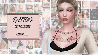 Tattoos CC Folder (2023) | SIMS 4 CAS | CC Folder and Sim Download