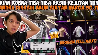 KAGET DIKASIH THR ALWI KOBRA AKUN FF 50 JT! GW JUNGKIR BALIK SULTAN BGT COK SET YOUTUBER ADA SEMUA😭