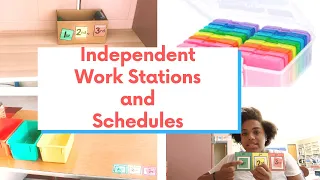 Special Ed. Classroom Setup - Independent Work Stations and Visual Schedules