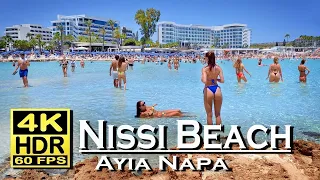 Nissi Beach Ayia Napa Cyprus in 4K 60fps HDR  Dolby Atmos 💖 The best Places 👀 Walking Tour