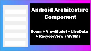 Room Database , ViewModel , LiveData, RecyclerView (MVVM) || Android Architecture Component