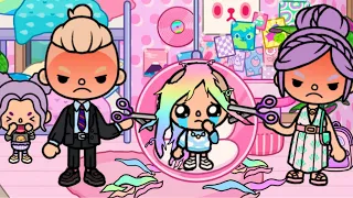 MY PARENTS DON'T LOVE ME BECAUSE OF MY RAINBOW HAIR💔😭/Toca sad stories😭/ Toca boca😉