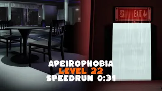 Roblox Apeirophobia Chapter 2 Level 22 Speedrun 0:31 Solo