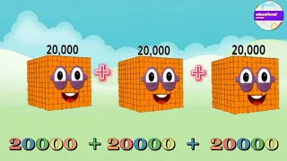 numberblocks triple same addition 1000to 20000 | learn to count #mathsforkids @Educationalcorner110