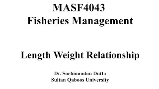 Length Weight Relationship