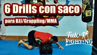 6 Drills individuales con saco para BJJ / 6 BJJ Solo bag drills | Tutofighting