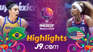 Brazil 🇧🇷 v USA 🇺🇸 | Final | J9 Highlights | #FIBAAmeriCupW