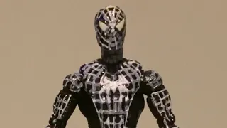 Custom Black Suited Spider-Man Figure Spider-Man 3 Web Trap Spin and Kick Spider-Man 2 Figure!
