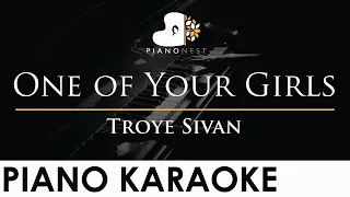 Troye Sivan - One of Your Girls - Piano Karaoke Instrumental Cover with Lyrics
