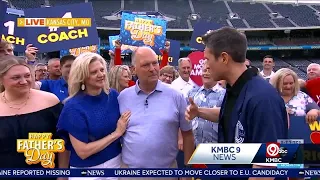 Bishop Miege coach gets Father's Day surprise on 'Good Morning America'