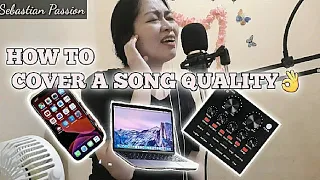 HOW TO RECORD COVER SONG USING V8 SOUNDCARD/SMARTPHONE/LAPTOP/PHONE/PHANTOM POWER/Sebastian J.