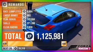 1000000 XP in Minutes! How to Level Up FAST! BEST XP Glitch - Forza Horizon 3 (Xbox One & PC) | Zinx