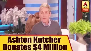 Ashton Kutcher Makes Ellen DeGeneres Cry With A Surprise $4 Mn Donation | ABP News