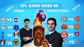 EPL WEEK 9 PREDICTIONS | PREMIER LEAGUE 23/24.