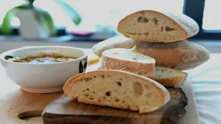 No Knead Ciabatta Bread With Pre-Fermented Dough Biga. Easy Recipe Anybody Can Make