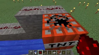 Minecraft How to: Make a TNT cannon (simple) 1.8.3