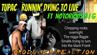 Tupac   Runnin' Dying To Live Ft  Notorious B I G - Producer Reaction