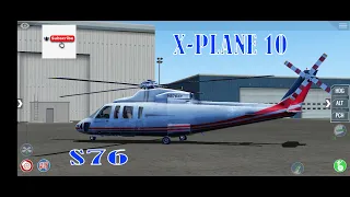 X-Plane Sikorsky S-76 Cold & Dark Start Up takeoff and land in phnom penh airport