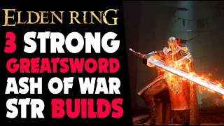 TOP 3 BEST GREAT SWORD Ash of War BUILDS! ( Elden Ring PS5 Game play ) #EldenRing