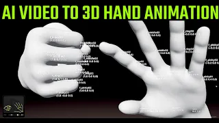 Using AI to Generate Video to 3D Hand Animation